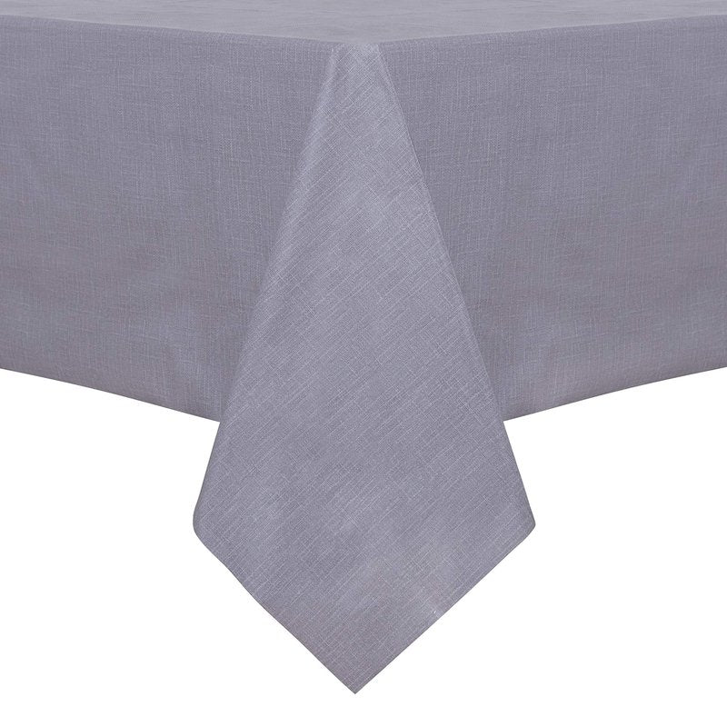 sancua 100% Waterproof Rectangle PVC Tablecloth - 70 x 90 Inch - Oil Proof Spill Proof Vinyl Table Cloth, Wipe Clean Table Cover for Dining Tables, Buffet Parties and Camping, Grey