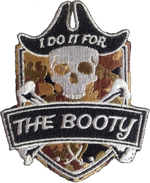 Embroidered Pirate Morale Patch - 'I Do It for The Booty' Fun Accessory