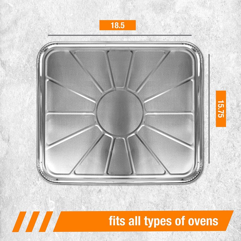 Plasticpro Disposable Foil oven liner Reusable Oven Drip Pan - Tray for Cooking and Baking Pack of 5