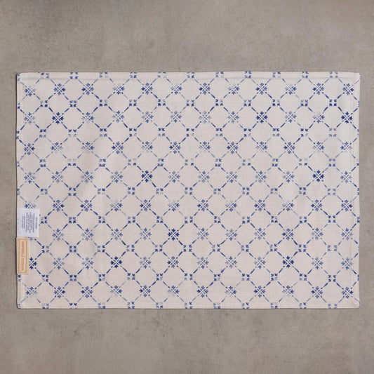 Maison d' Hermine Placemats Set of 4 100% Cotton Washable Cloth Place Mats Reusable Table Mats for Kitchen Dining Party Wedding Gifts for Mothers Day Spring/Summer (Faience, 13" x 19")