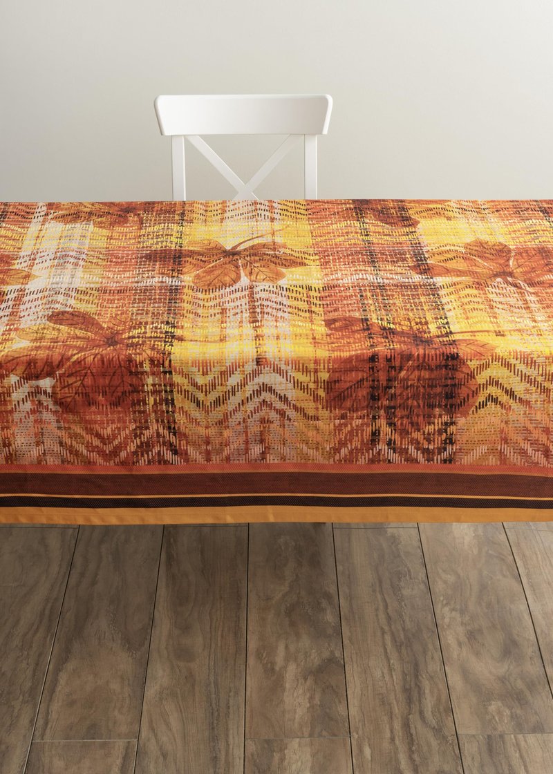 Maison d' Hermine Table Cloth Square Table 100% Cotton 60 x 60 Inches Fall Tablecloth Reusable Everyday Use for Thanksgiving Christmas Decorations Dining Farmhouse Party (Thanksgiving Tartan)