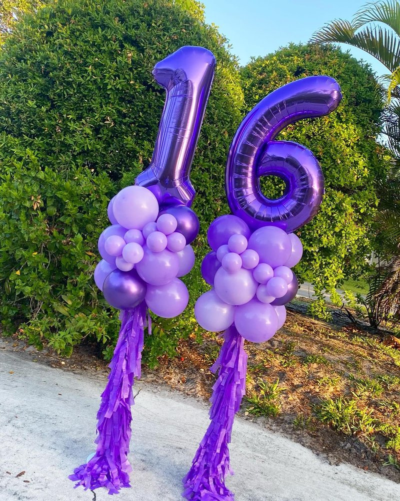 Purple Number 12 Balloon 40 Inch, 12th Birthday Party Decorations for Children, Giant 12 Foil Balloon for Party Supplies