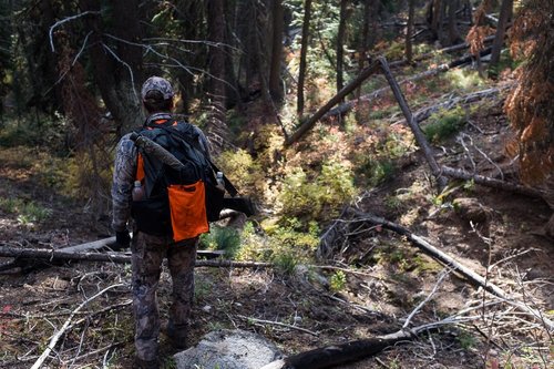 High Visibility Blaze Orange Safety Panel with Reflective Strips for Hunting & Outdoors