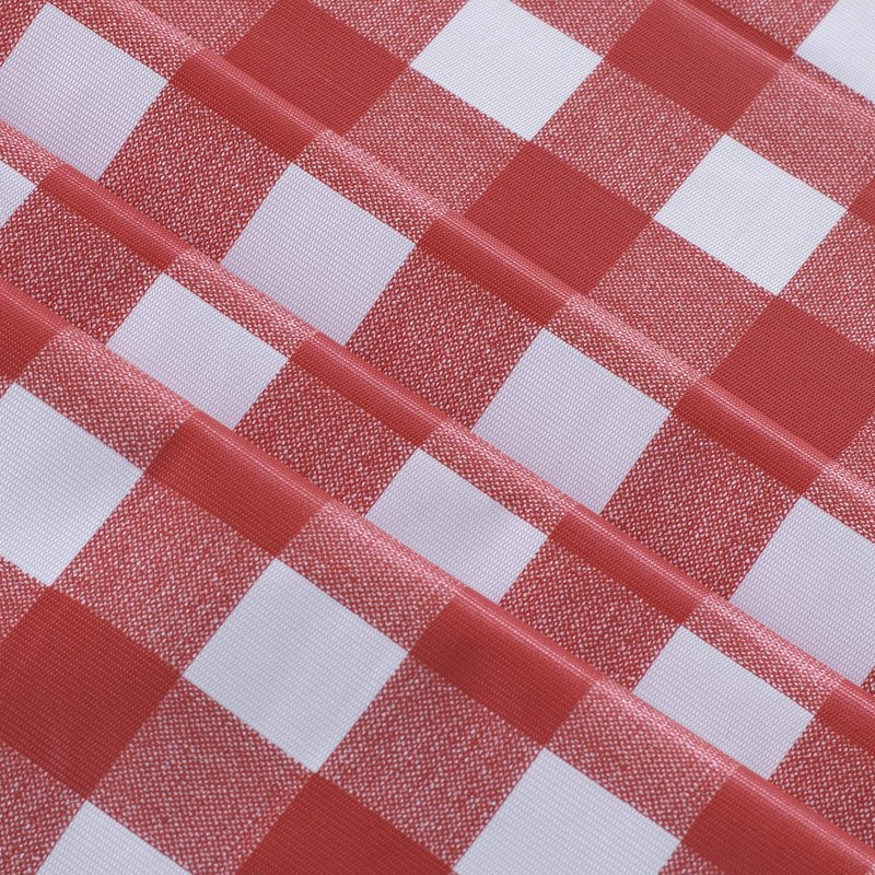 sancua Checkered Vinyl Rectangle Tablecloth - 54 x 78 Inch - 100% Waterproof Oil Proof Spill Proof PVC Table Cloth, Wipe Clean Table Cover for Dining Tables, Buffet Parties and Camping, Red and White