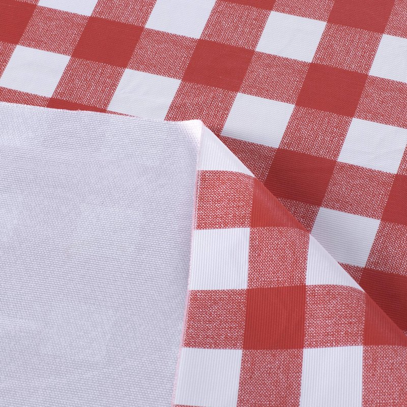 sancua Checkered Vinyl Rectangle Tablecloth - 54 x 78 Inch - 100% Waterproof Oil Proof Spill Proof PVC Table Cloth, Wipe Clean Table Cover for Dining Tables, Buffet Parties and Camping, Red and White