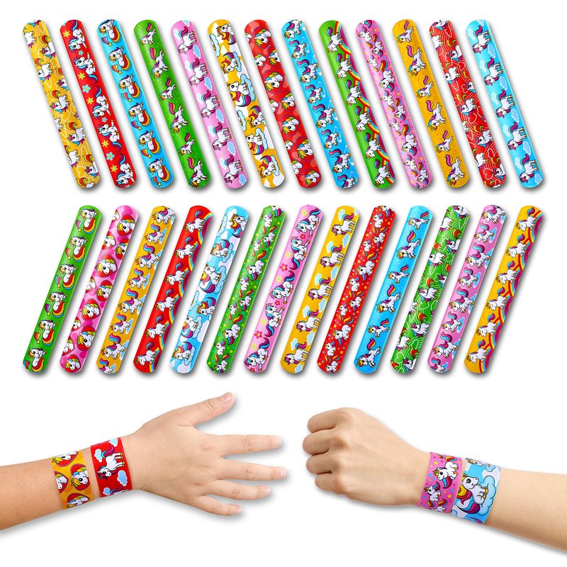 Giraffe 50 Pack Unicorn Slap Bracelets for Kids - Easter Eggs Fillers for Goody Bag - Easter Eggs Stuffers Bulk - Easters Basket Stuffers for kids Party Favors