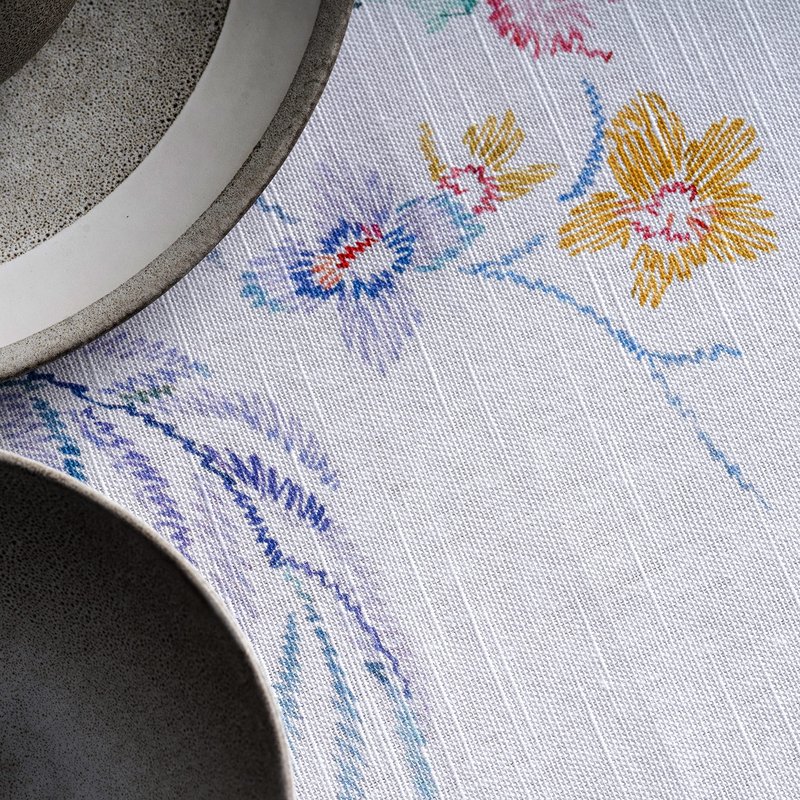 Maison d' Hermine Table Cloth Rectangle Table 100% Cotton 70 x 120 Inches Tablecloth Reusable Decorative for Dining Kitchen Room Farmhouse Home Gifts for Mothers Day Spring Summer - Paradise Island