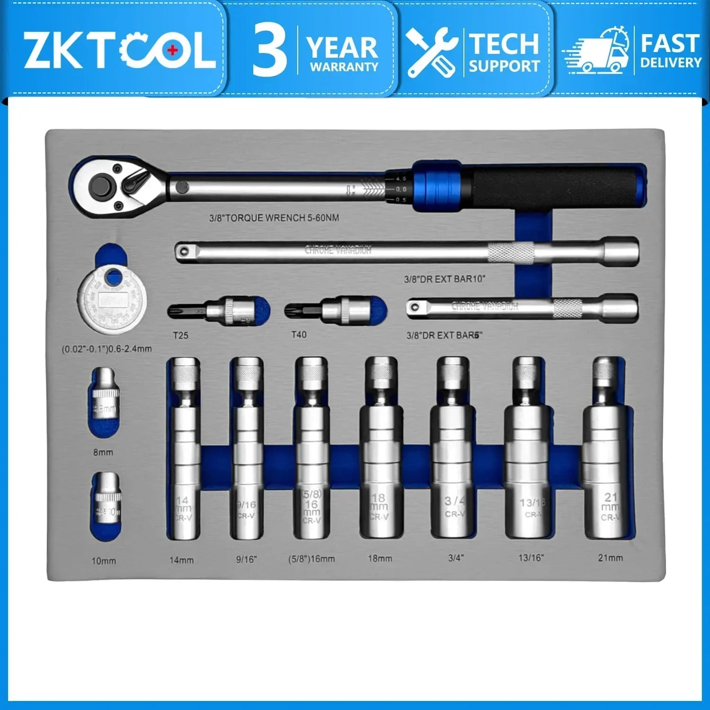PowerFix 15-Piece Spark Plug Kit